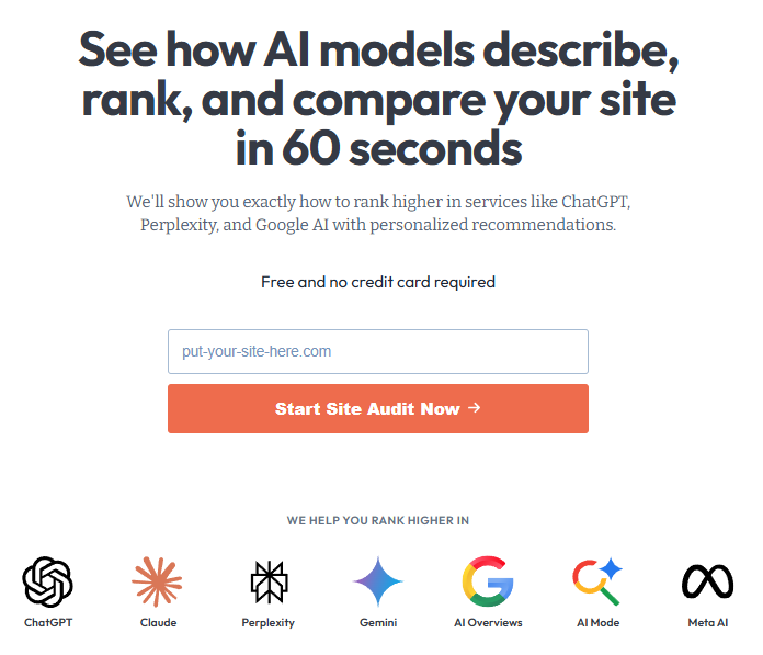 Knowatoa AI visibility audit dashboard screenshot