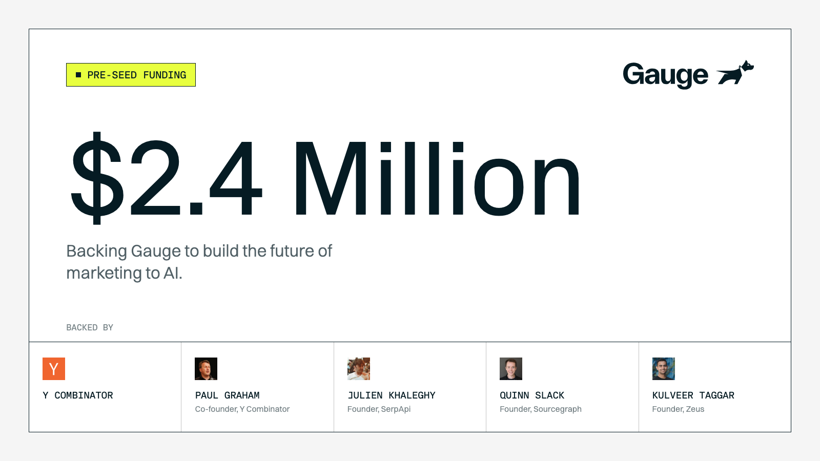 Gauge Raises $2.4M to Build the Future of Marketing to AI